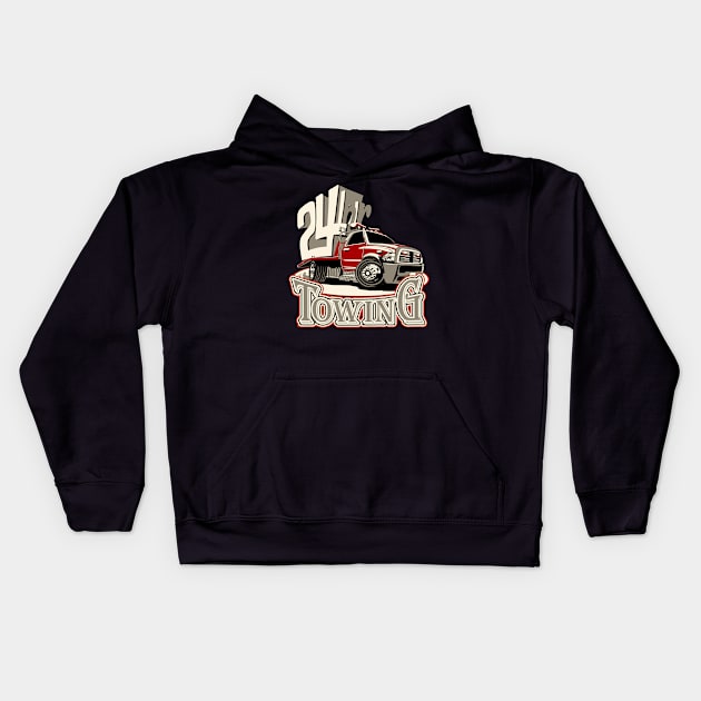 Cartoon truck Kids Hoodie by Mechanik